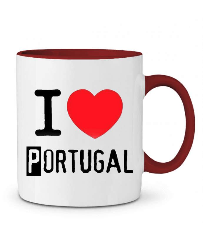 Mug bicolore I Love Portugal jameslebavard