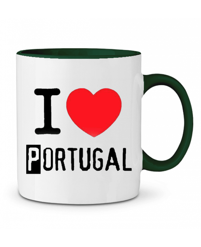 Two-tone Ceramic Mug I Love Portugal jameslebavard