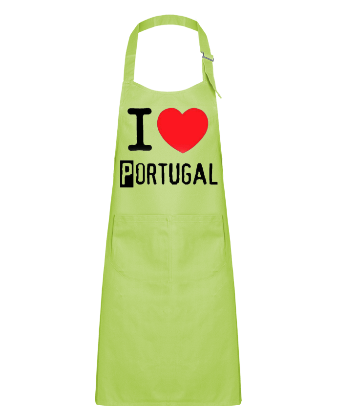 Kids chef pocket apron I Love Portugal by jameslebavard