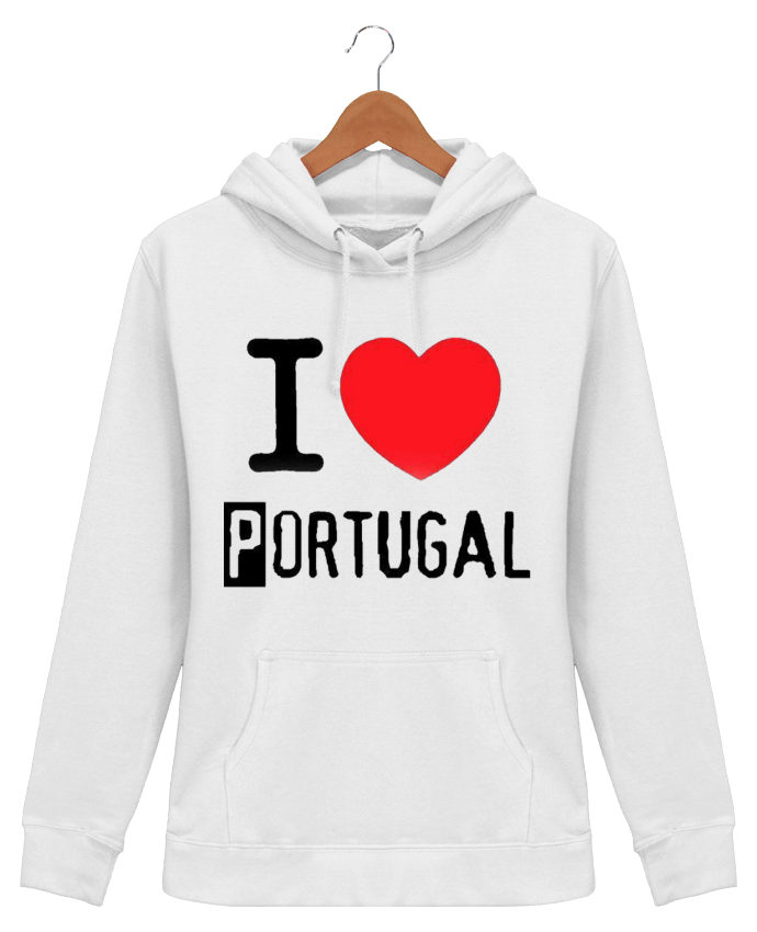 Sudadera Capucha Mujer I Love Portugal - jameslebavard