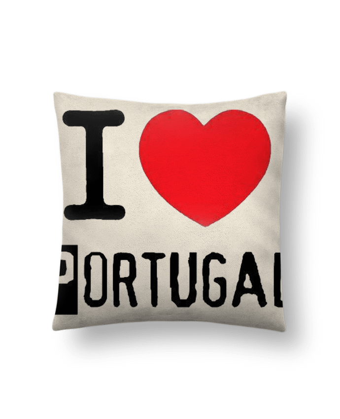 Coussin suédine I Love Portugal par jameslebavard