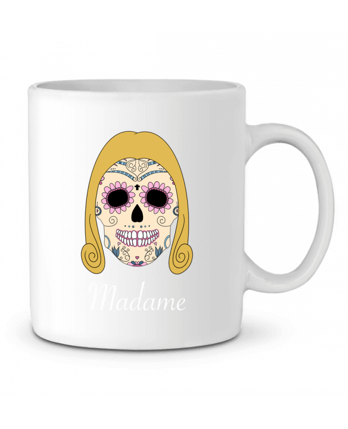 Ceramic Mug Calavera Madame by Mx ARTificiel