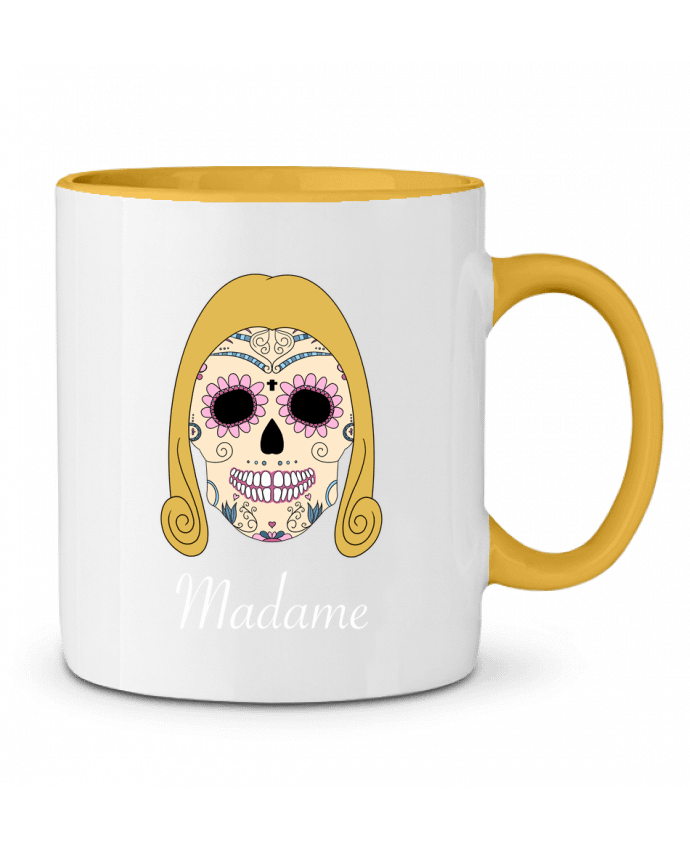 Taza Cerámica Bicolor Calavera Madame Mx ARTificiel