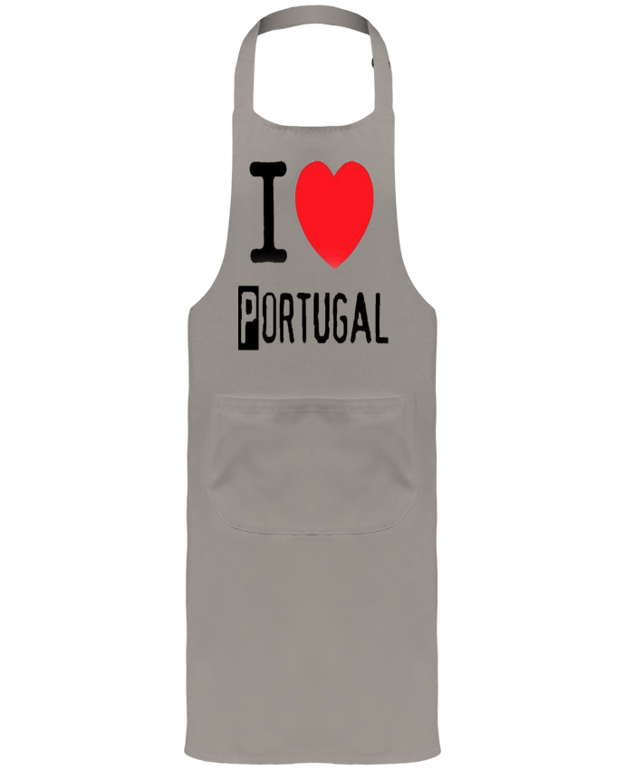 Tablier avec poches I Love Portugal par jameslebavard
