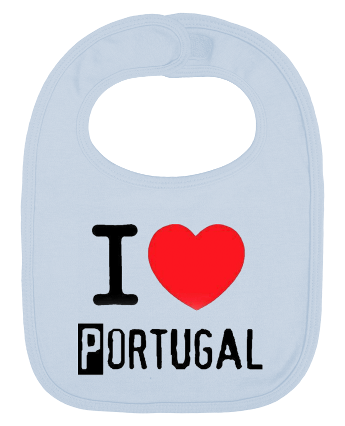 Bavoir bébé uni I Love Portugal par jameslebavard