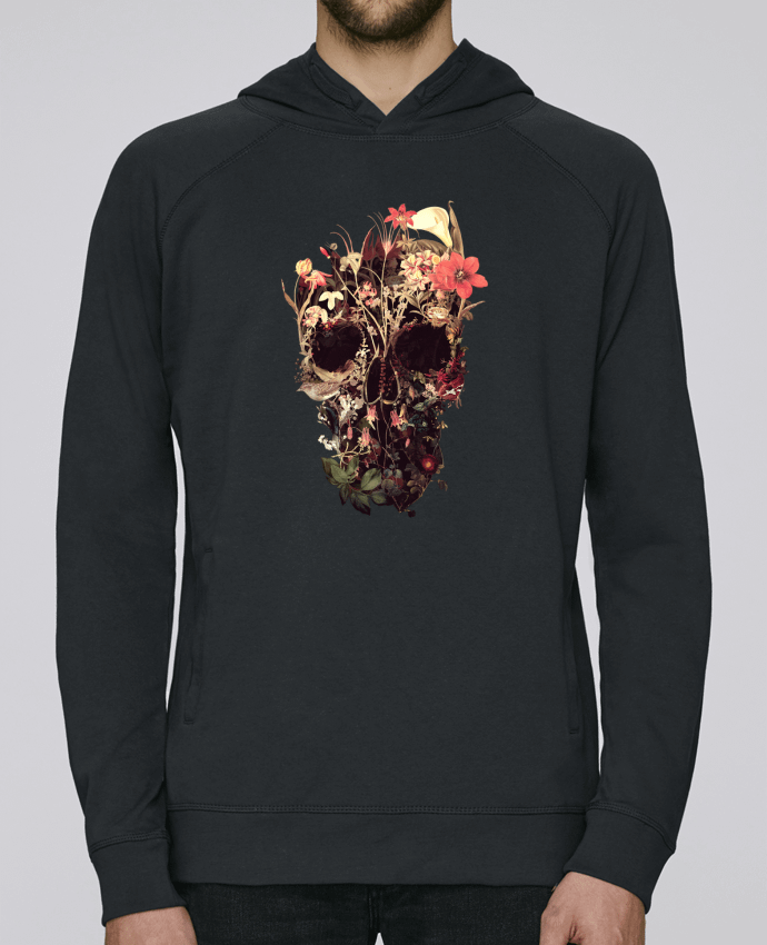 Hoodie Raglan sleeve welt pocket Bloom Skull by ali_gulec