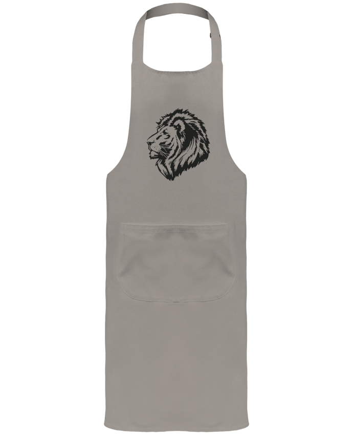 Garden or Sommelier Apron with Pocket Proud Tribal Lion by Eleana