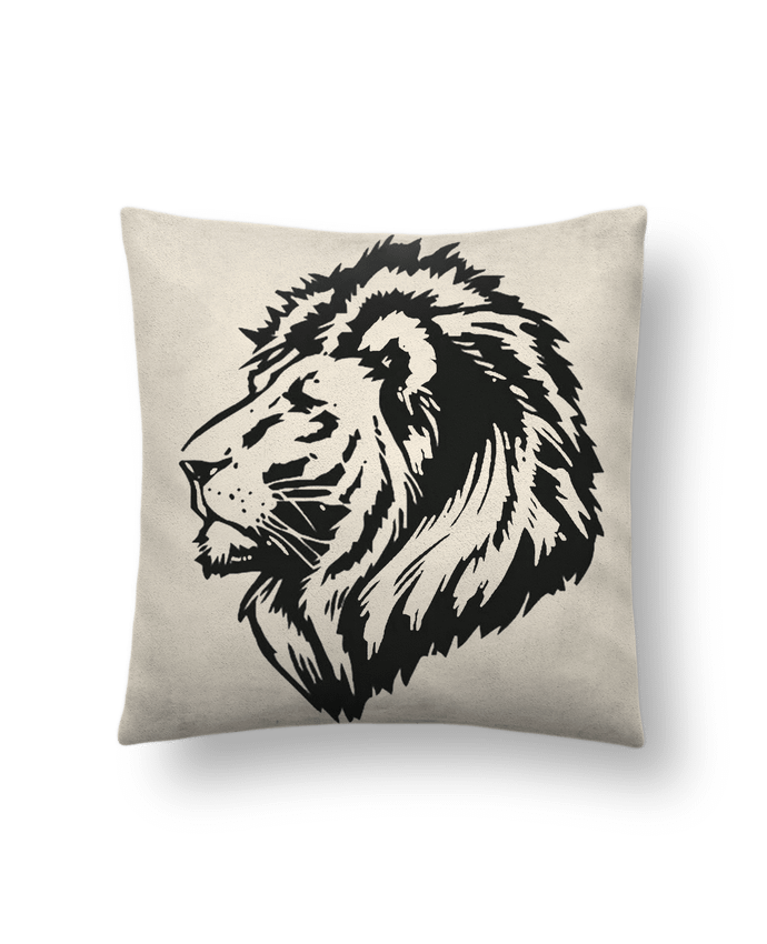 Coussin suédine Proud Tribal Lion par Eleana