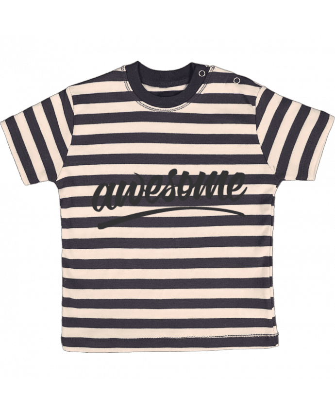 T-shirt baby with stripes Awesome by Eleana