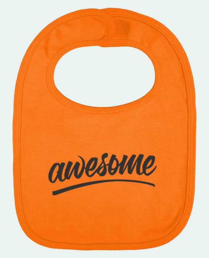 Baby Bib plain and contrast Awesome by Eleana