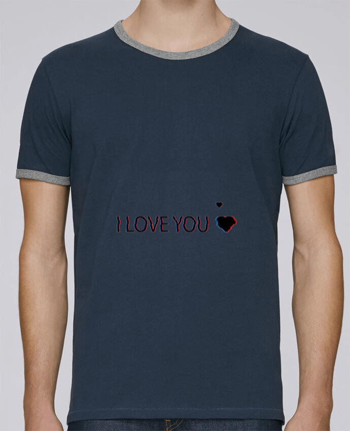 Stanley Contrasting Ringer T-Shirt Holds I Love You Glitch pour femme by Eleana