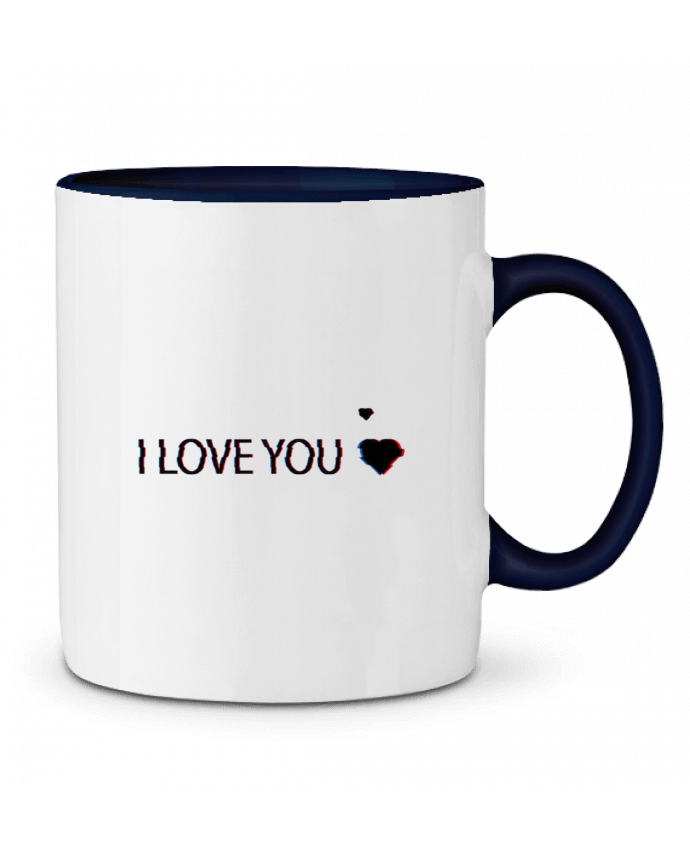 Two-tone Ceramic Mug I Love You Glitch Eleana