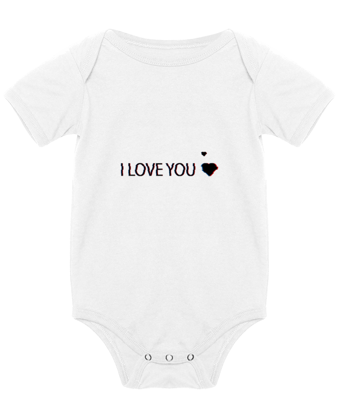 Body bébé I Love You Glitch par Eleana