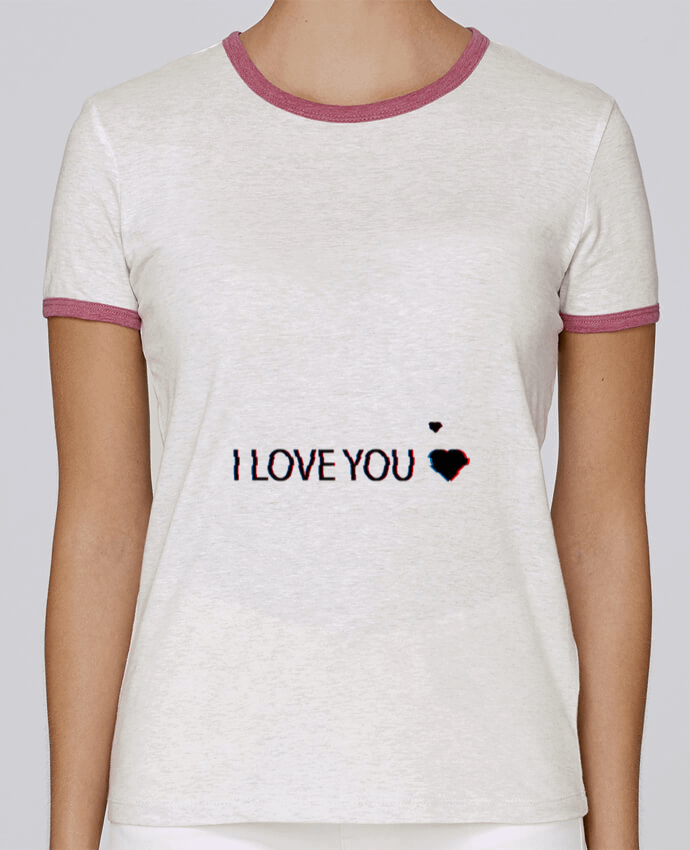 T-shirt I Love You Glitch pour femme par Eleana
