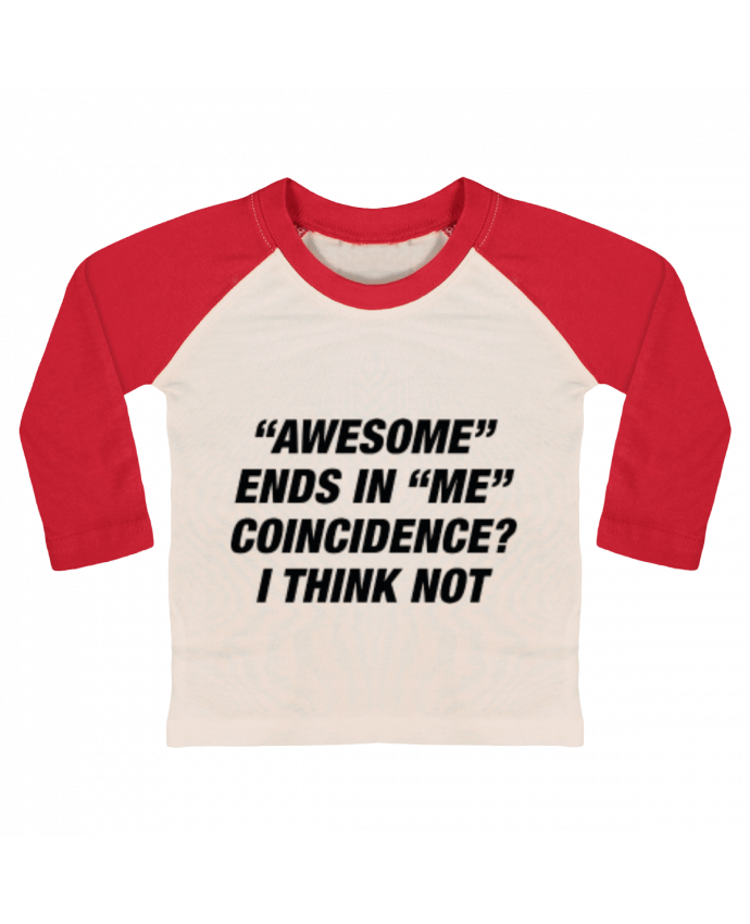 T-shirt baby Baseball long sleeve Awesome Ends With Me by Eleana