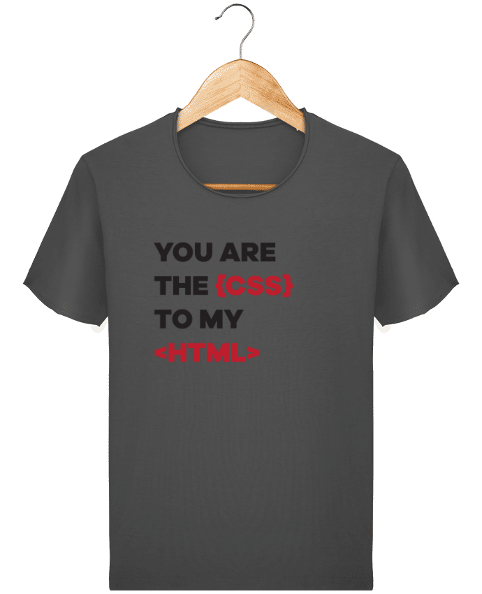  T-shirt Homme vintage You are the css to my html par tunetoo