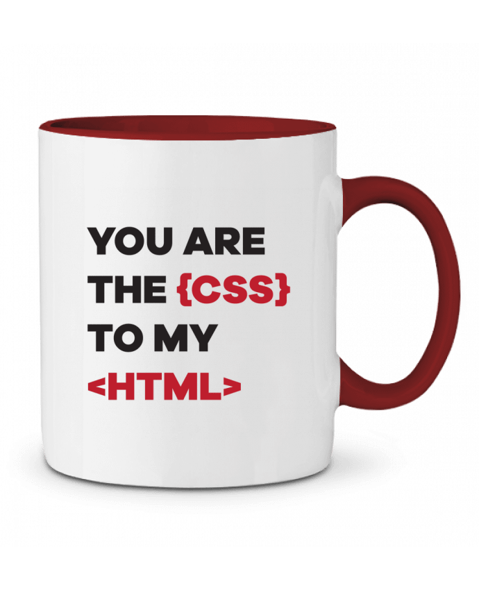 Taza Cerámica Bicolor You are the css to my html tunetoo