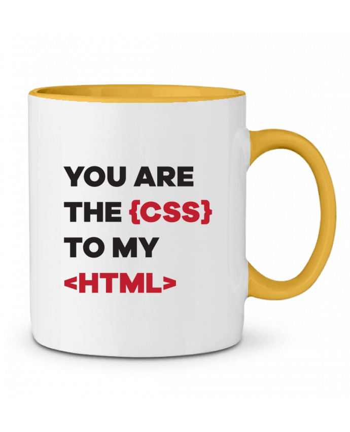 Taza Cerámica Bicolor You are the css to my html tunetoo