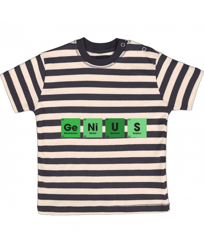 Camiseta Bebé a Rayas GENIUS por tunetoo