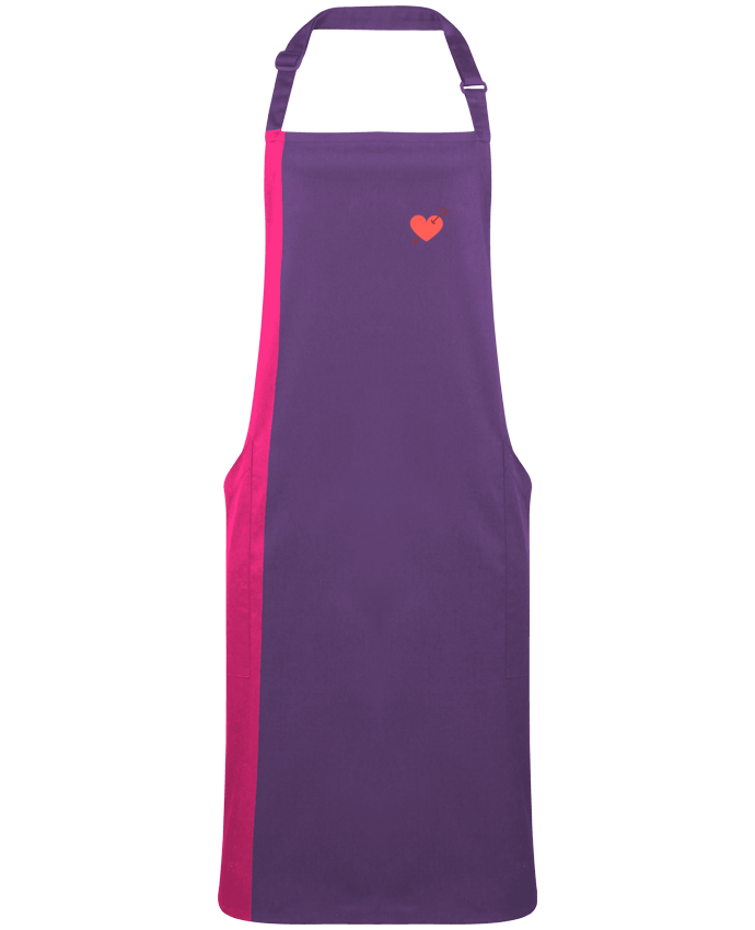 Tablier bicolore coeur percé par  Nana