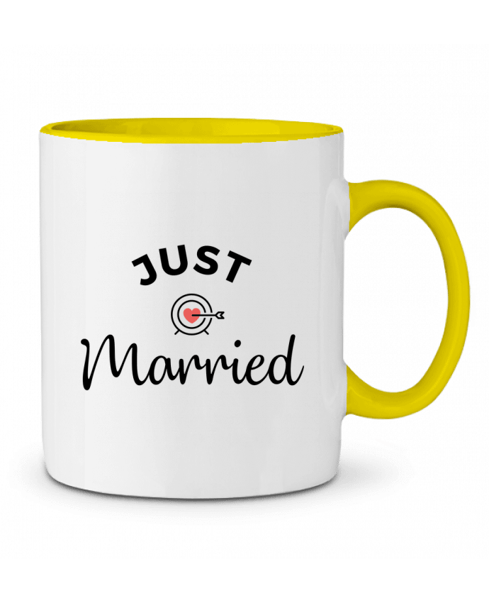 Two-tone Ceramic Mug Just Married Nana