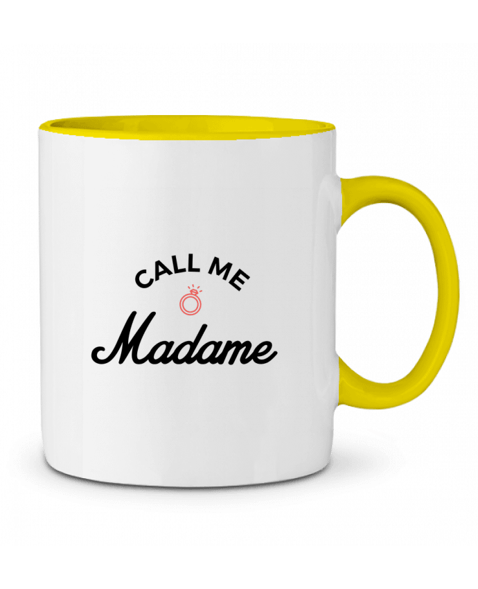 Two-tone Ceramic Mug Call me Madame Nana