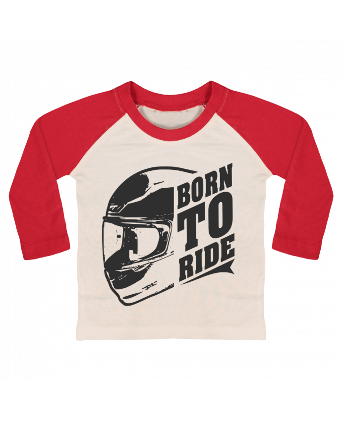 Camiseta Bebé Béisbol Manga Larga BORN TO RIDE por SG LXXXIII