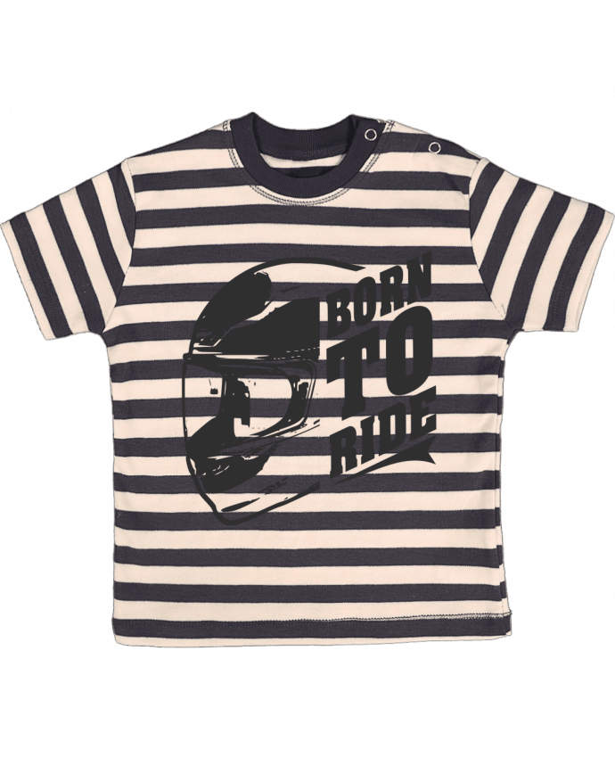 T-shirt baby with stripes BORN TO RIDE by SG LXXXIII