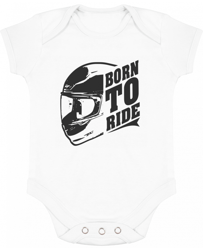 Body bébé manches contrastées BORN TO RIDE par SG LXXXIII