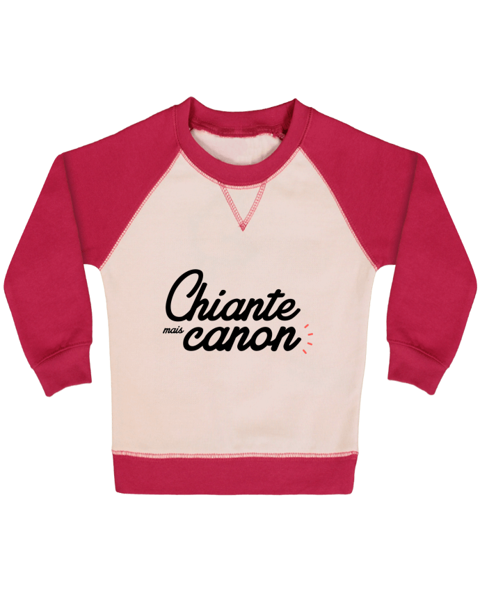 Sweatshirt Baby crew-neck sleeves contrast raglan Chiante mais Canon by Nana