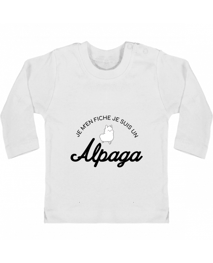 Camiseta Bebé Manga Larga con Botones  Alpaga manches longues du designer Nana