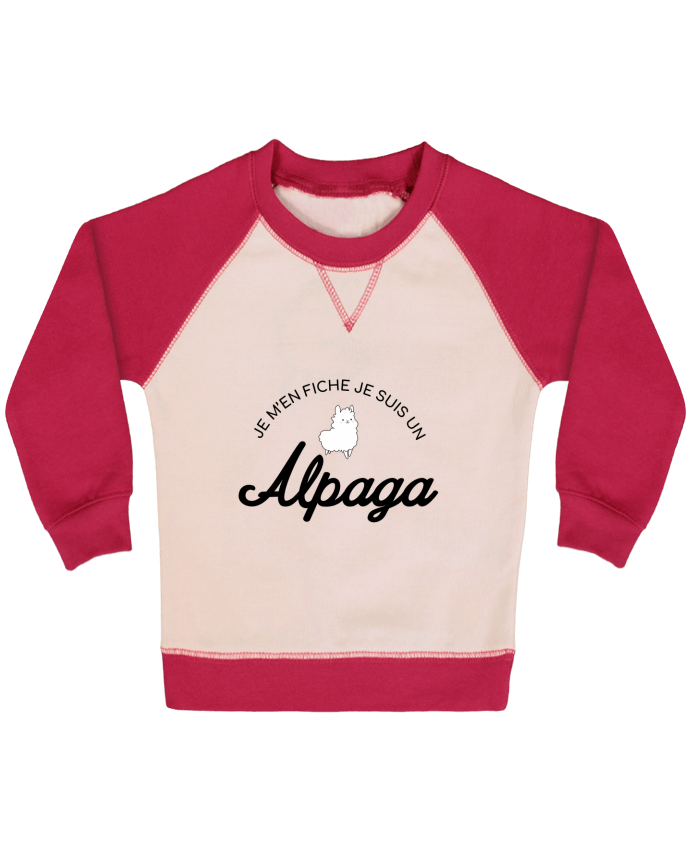 Sweatshirt Baby crew-neck sleeves contrast raglan Alpaga by Nana