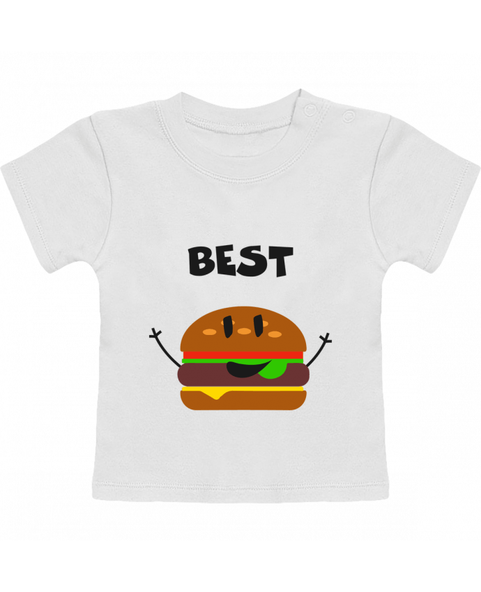 T-Shirt Baby Short Sleeve BEST FRIENDS BURGER 1 manches courtes du designer tunetoo