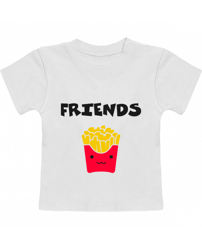 Camiseta Bebé Manga Corta BEST FRIENDS FRIES manches courtes du designer tunetoo