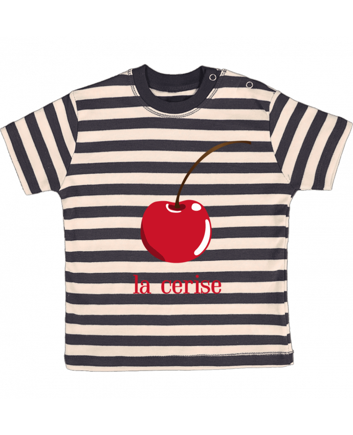 T-shirt baby with stripes La cerise by tunetoo