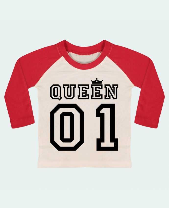 Tee-shirt Bébé Baseball ML Queen 01 par tunetoo