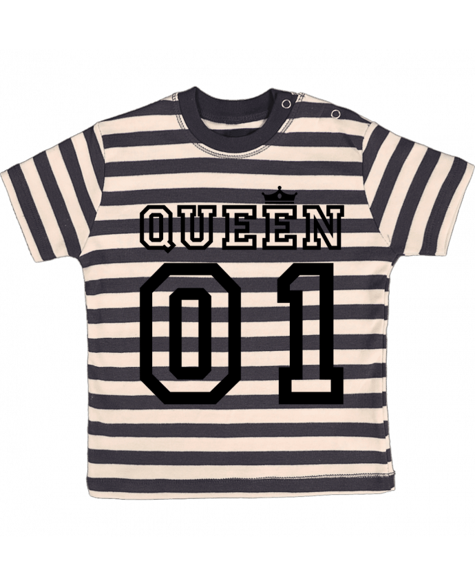 T-shirt baby with stripes Queen 01 by tunetoo