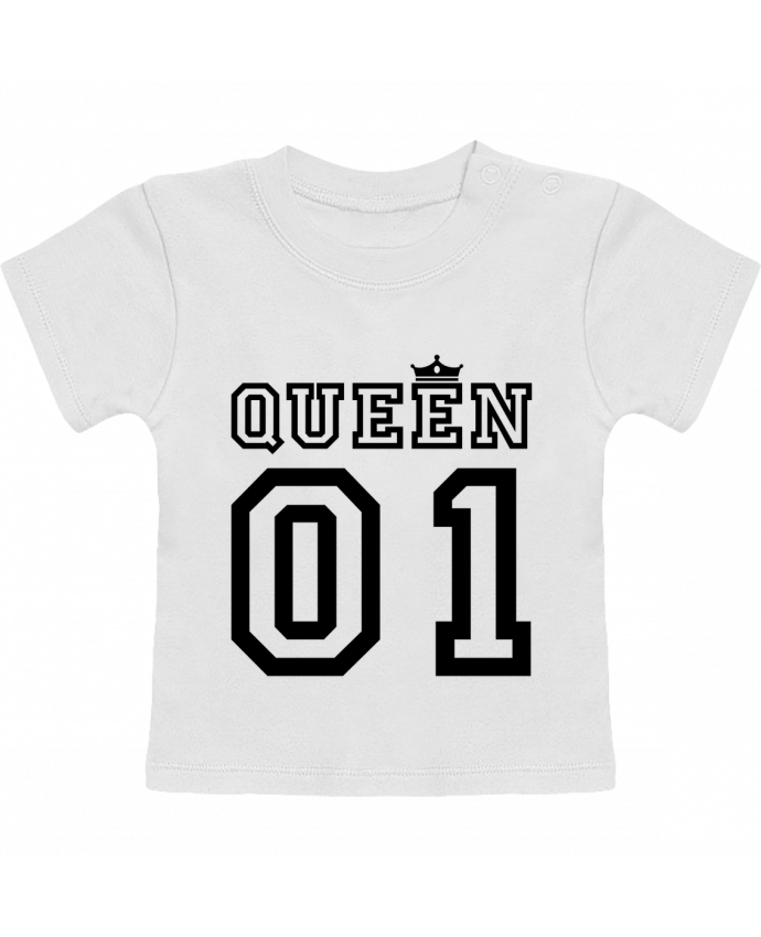 T-Shirt Baby Short Sleeve Queen 01 manches courtes du designer tunetoo
