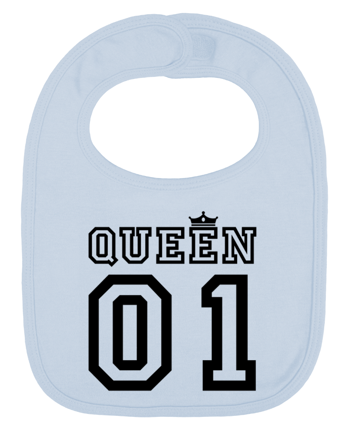 Bavoir bébé uni Queen 01 par tunetoo