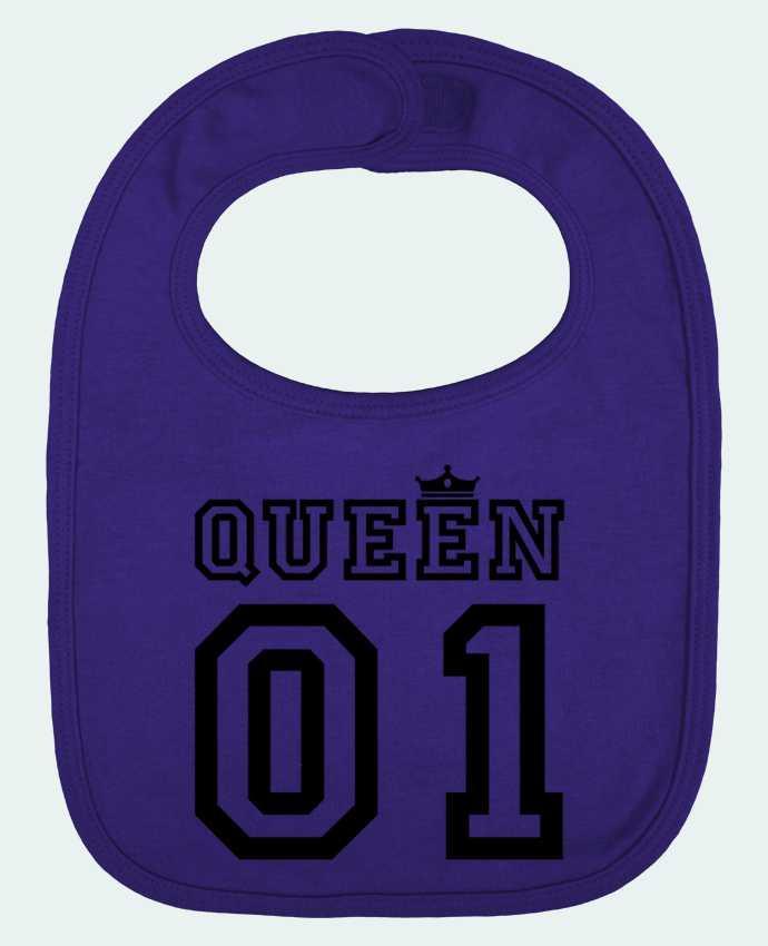 Bavoir bébé uni Queen 01 par tunetoo