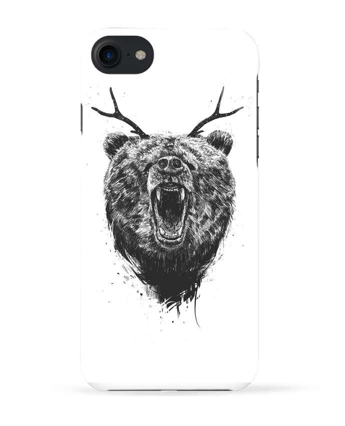 COQUE 3D Iphone 7 Angry bear with antlers de Balàzs Solti