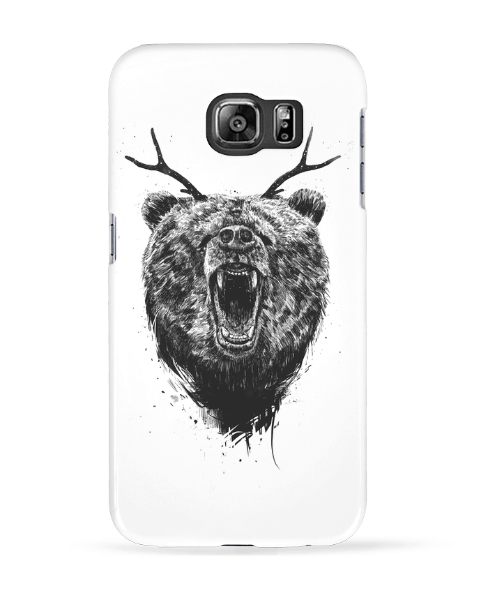 Case 3D Samsung Galaxy S6 Angry bear with antlers - Balàzs Solti