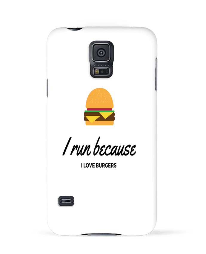 Coque Samsung Galaxy S5 I run because I love burgers par followmeggy