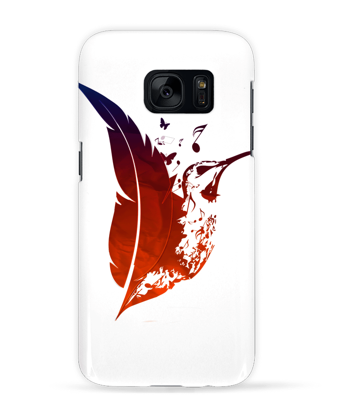 Coque 3D Samsung Galaxy S7  plume colibri par Studiolupi