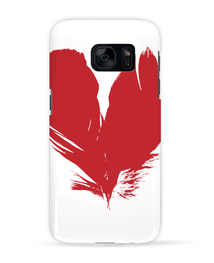 Coque 3D Samsung Galaxy S7  coeur de plumes par Studiolupi