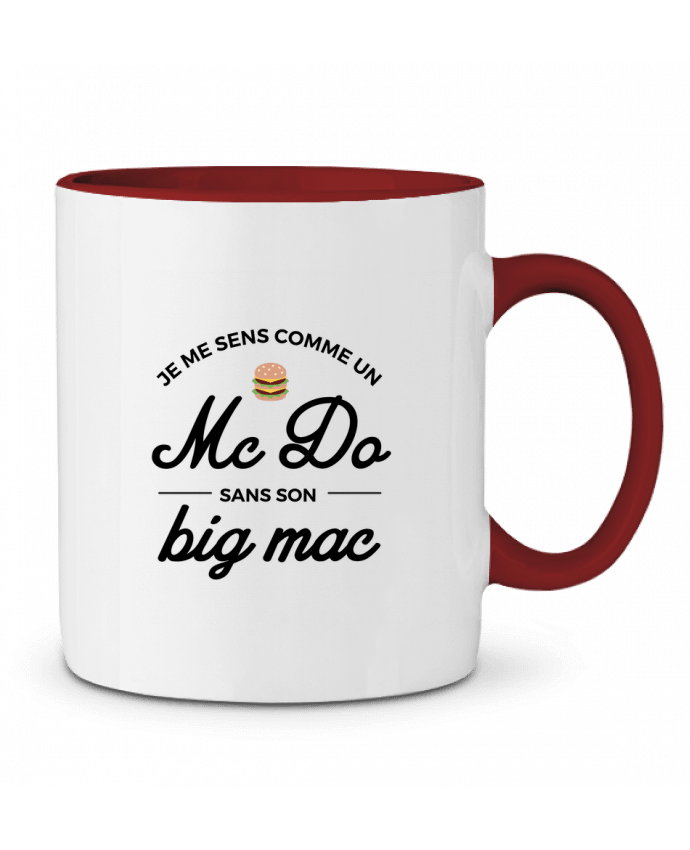 Mug bicolore Comme un Mc Do sans son big Mac Nana