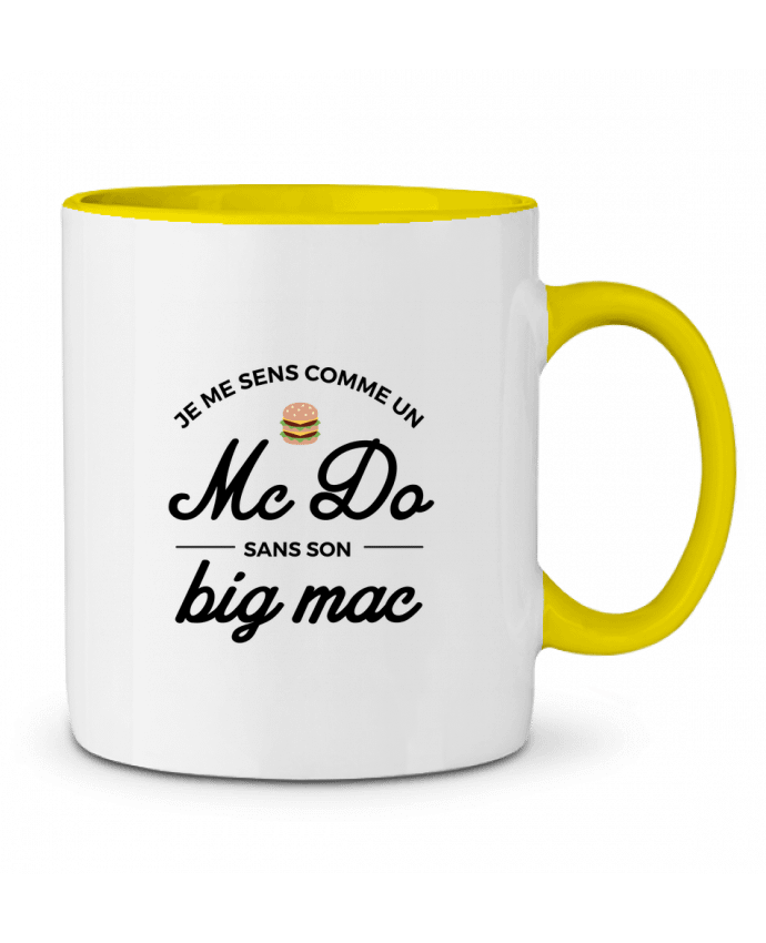 Mug bicolore Comme un Mc Do sans son big Mac Nana