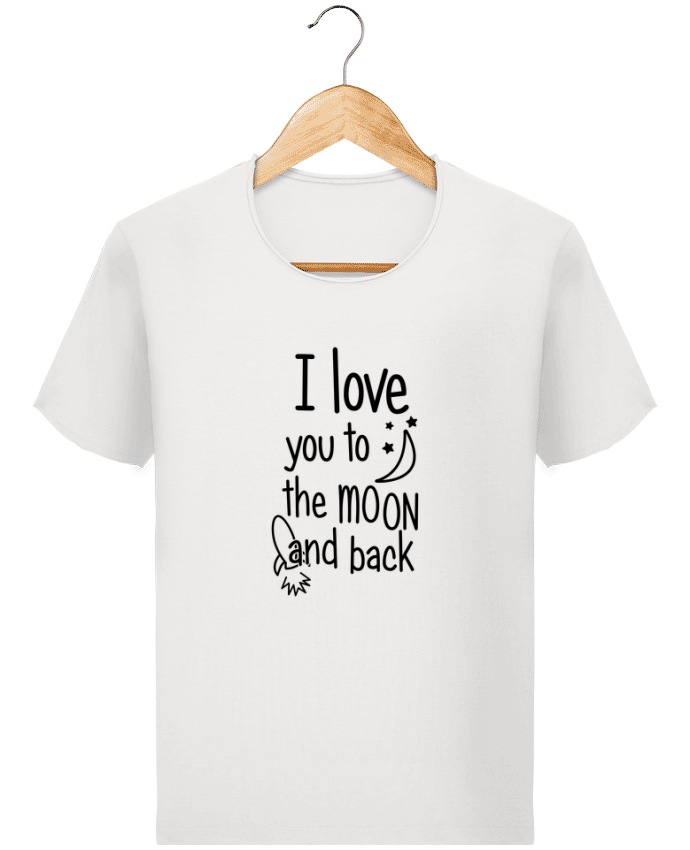  T-shirt Homme vintage I love you to the moon and back par tunetoo