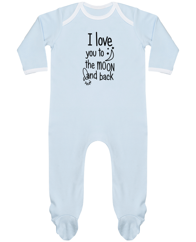 Body Pyjama Bébé I love you to the moon and back par tunetoo