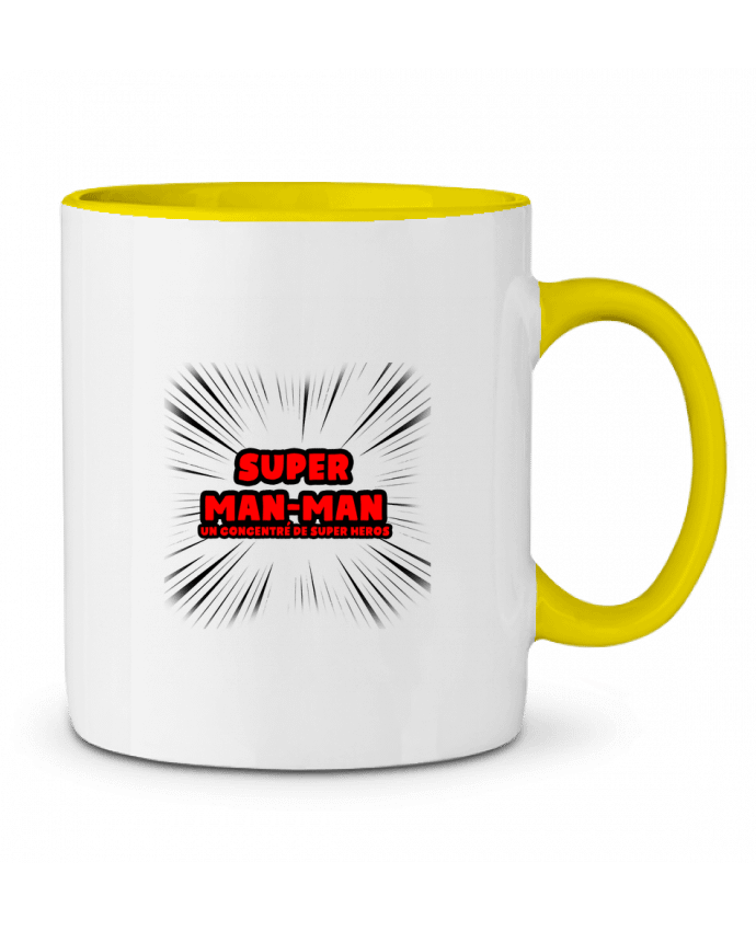 Two-tone Ceramic Mug Super Man-Man lip